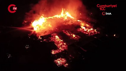 Bursa’da palet fabrikasında korkutan yangın