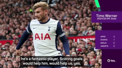 'He's not hopeless' - Postecoglou jumps to the defence of Werner