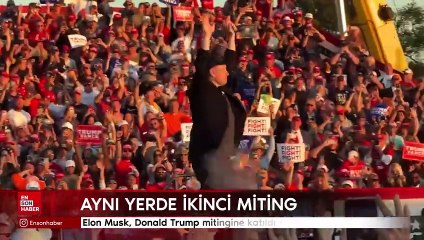 Elon Musk, Donald Trump mitingine katıldı
