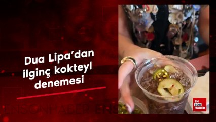 Dua Lipa'dan nar sulu,kolalı kokteyl denemesi