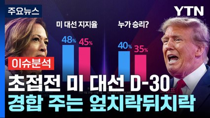 초접전 미 대선 D-30, 해리스·트럼프, 원군 결집 중원 공략 올인 / YTN