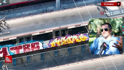 İstanbul’un grafitili vagonları böyle görüntülendi