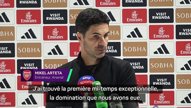 Arteta regrette le manque d’efficacité en 1ère mi-temps, mais heureux de la réaction