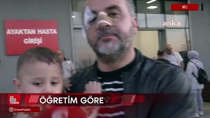 Rize'de İsrail protestosu yapan öğretim görevlisine çirkin saldırı