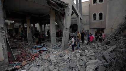 Mosque lies in ruins as Israel continues Gaza bombardment amid Lebanon strikes