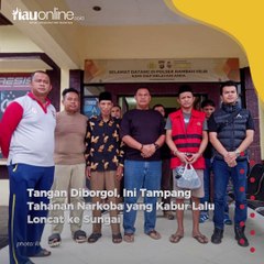 Tangan Diborgol, Ini Tampang Tahanan Narkoba yang Kabur Lalu Loncat ke Sungai