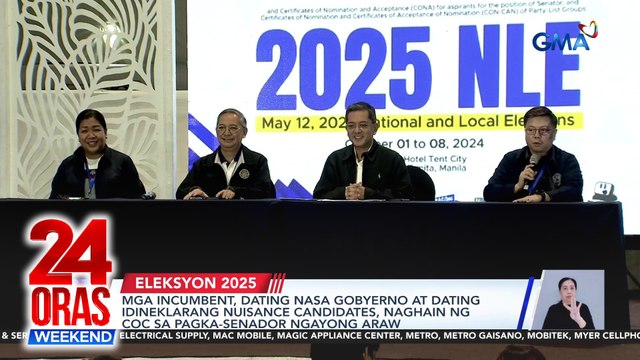 Mga incumbent, dating nasa gobyerno at dating idineklarang nuisance candidates, naghain ng COC sa pagka-senador ngayong araw | 24 Oras Weekend