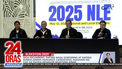 Mga incumbent, dating nasa gobyerno at dating idineklarang nuisance candidates, naghain ng COC sa pagka-senador ngayong araw | 24 Oras Weekend