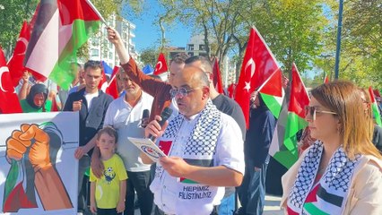 Filistin’e destek yürüyüşü