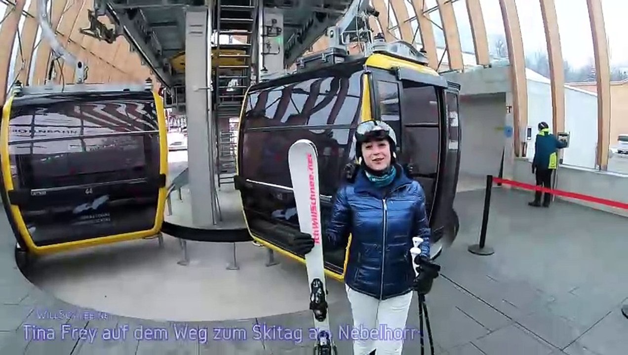 Ski-Reportage mit Tina: Skifahren am Nebelhorn oberhalb von Oberstdorf.