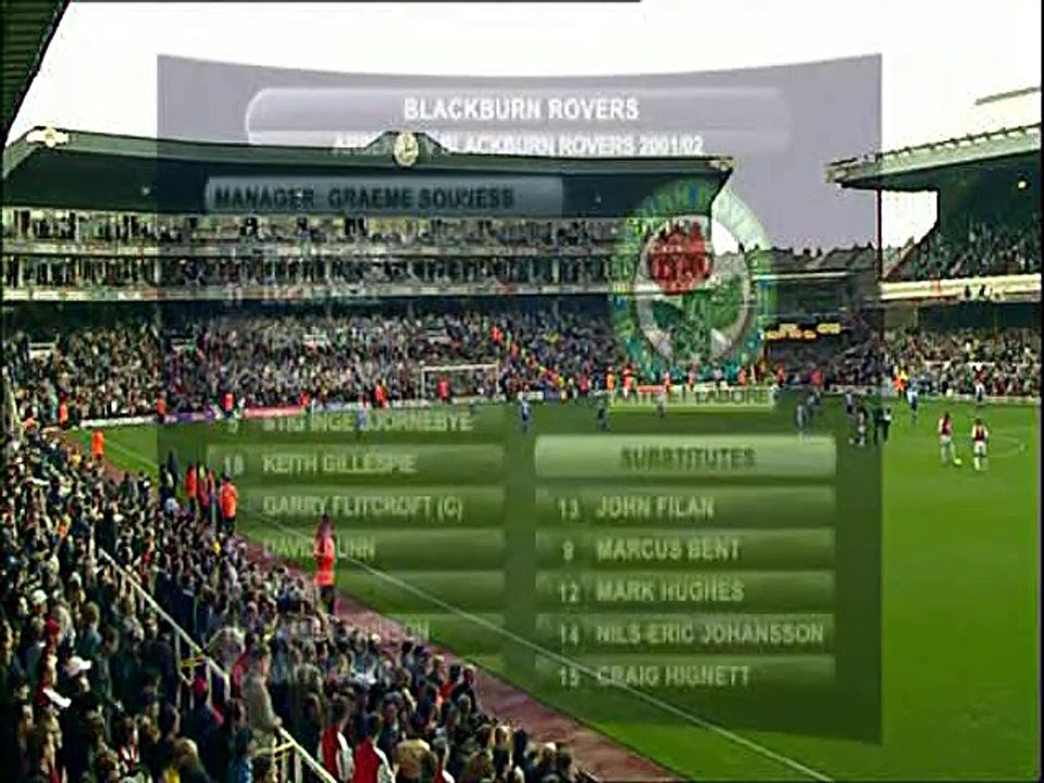 EPL 01/02 - Arsenal vs Blackburn Rovers