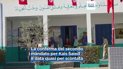 Download Video: Tunisia: urne aperte per le elezioni presidenziali, riconferma di Kais Saied quasi scontata