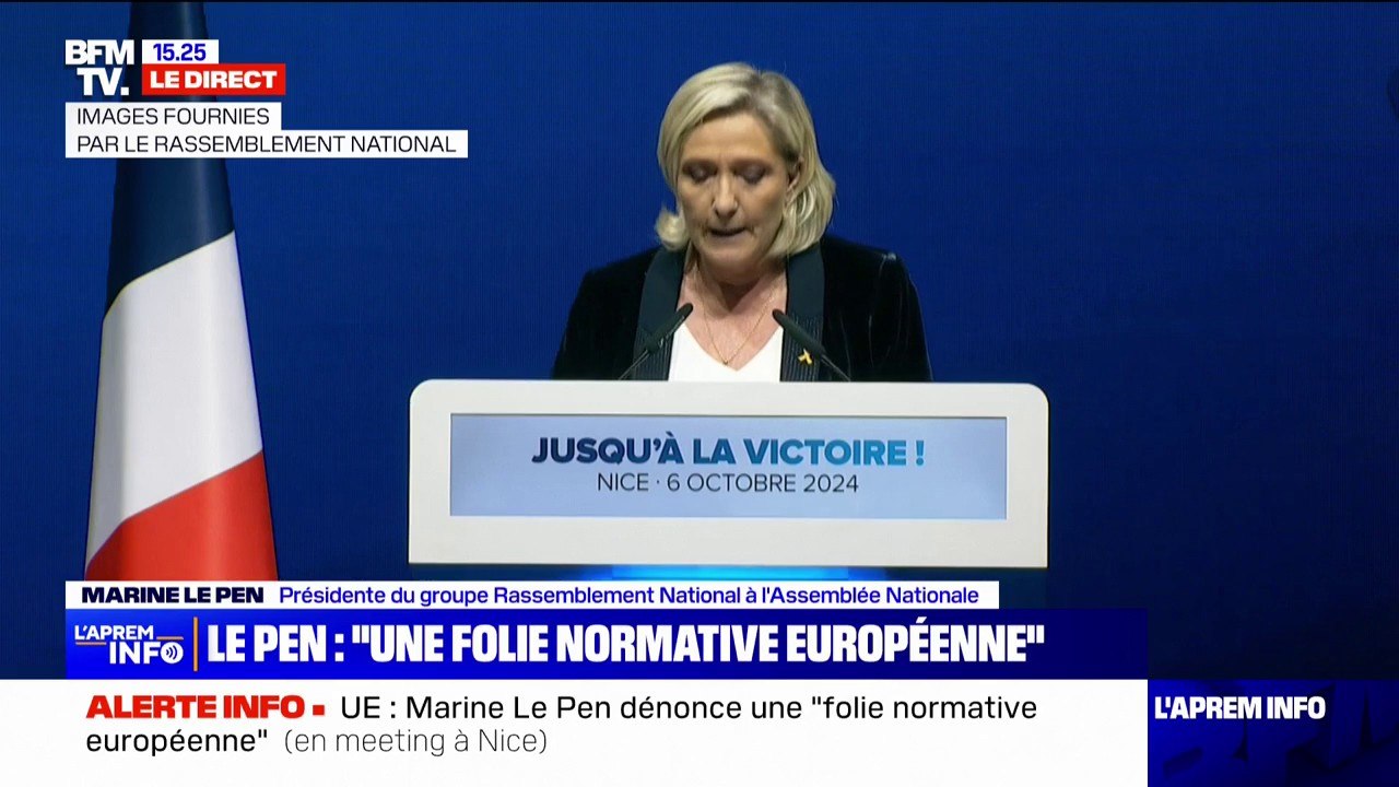 "Je ne peux que rendre hommage solennellement aux 43 otages français exécutés par le Hamas", déclare Marine Le Pen