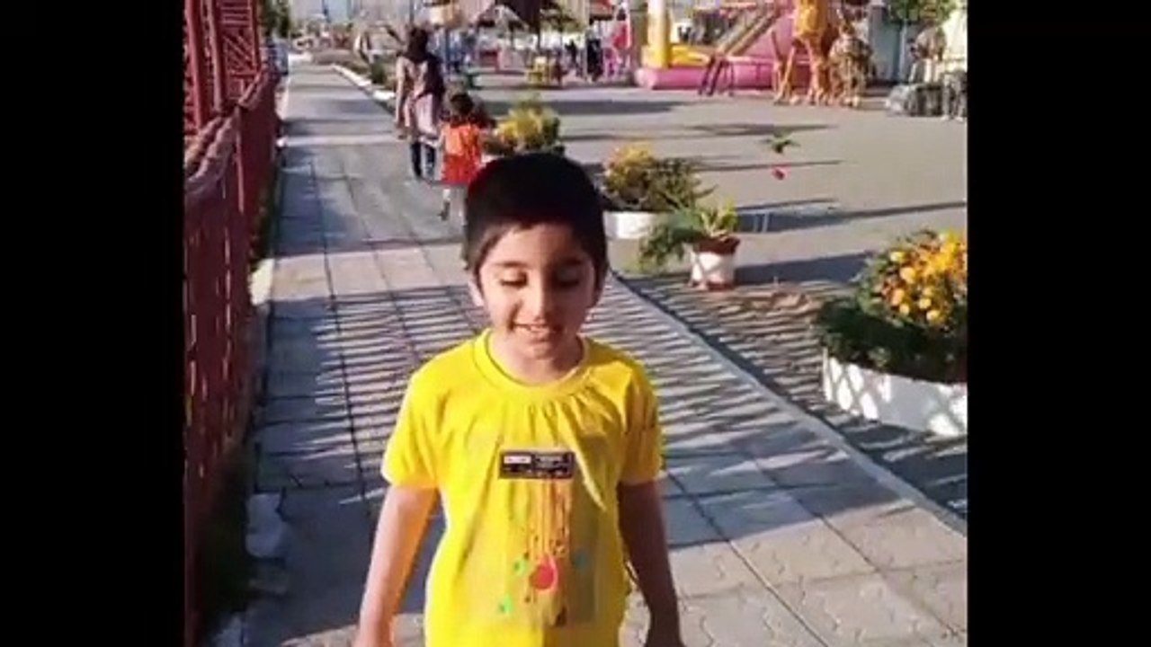 Aashu & Braim visiting the family park