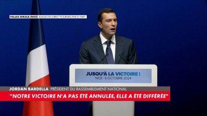 Jordan Bardella : «Notre victoire n'a pas été annulée, elle n'a été que différée»