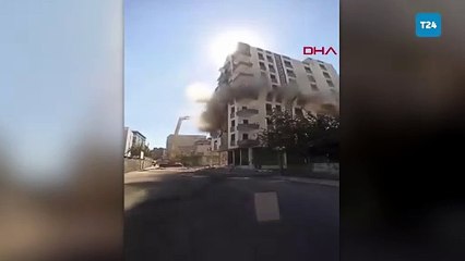Diyarbakır'da 9 katlı bina, yıkım sırasında çöktü