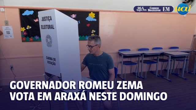 Governador Romeu Zema vota em Araxá neste domingo