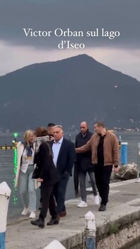 Il premier ungherese Viktor Orb?n a Clusane, sul lago d'Iseo prima di Pontida