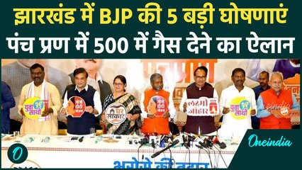 Jharkhand में BJP ने लिया 'पंच प्रण' Manifesto में LPG सिलेंडर 500 में देने का वादा | वनइंडिया हिंदी