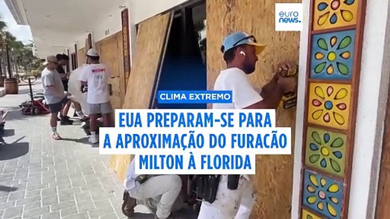 Furacão Milton faz estragos no México antes de atingir a Florida