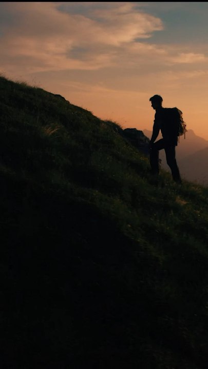 Running way to mountain