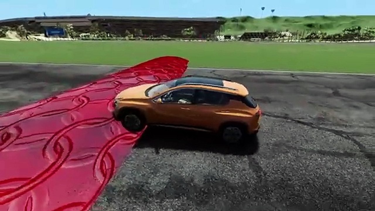 BeamNG Drive - Cars And Huge Speed Bumps