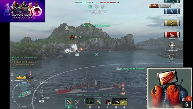 world of warships Ranked Battle USS Farragut commander the russian badger #Boosteroid #worldofwarships