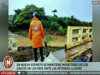 Sistema de Gestión de Riesgos monitorea fuertes precipitaciones en Nueva Esparta