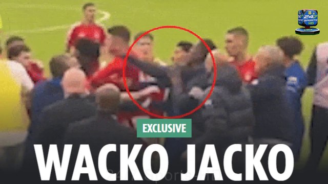 Shocking Moment Chelsea Star Nicolas Jackson SLAPPING Nottingham Forest Rival in Face in Mass Brawl