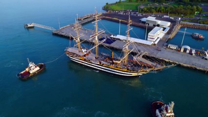 Italy's oldest naval ship stopped in Darwin for three year worldwide voyage