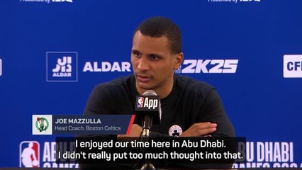 Скачать видео: BASKETBALL: NBA: Mazzulla satisfied with the Celtics' 'accomplished' Abu Dhabi pre-season trip