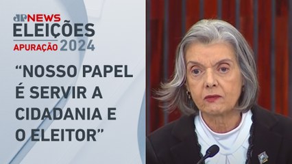 Cármen Lúcia comenta resultado das eleições municipais e ressalta segurança dos eleitores