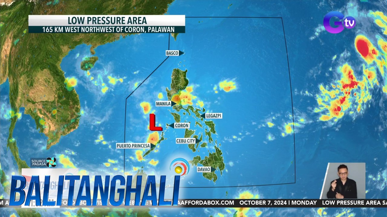 Mga pag-ulan, magpapatuloy sa maghapon sa bansa; LPA, binabantayan sa loob ng PAR - Weather update today as of 11:02 a.m. (October 7, 2024) | Balitanghali