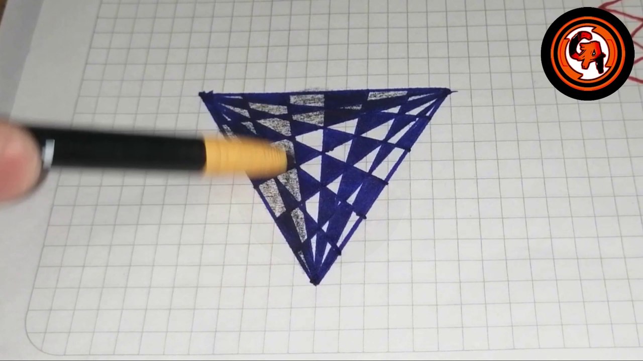 (VIDEO #0004) ️️ DIBUJANDO un atractivo diseño con estilo ajedrezado usando marcadores.