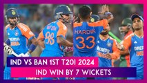 IND vs BAN 1st T20I 2024 Stat Highlights: India Kickstarts Series With Dominant Victory