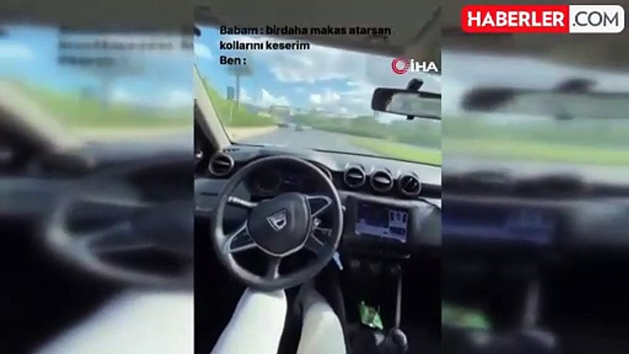 Trafik magandası diziyle makas atarak tehlike yarattı