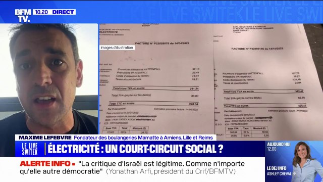 Hausse de l'électricité: Je ne suis pas prêt à faire des efforts, parce qu'on en a fait énormément , affirme Maxime Lefebvre (fondateur de boulangeries à Amiens, Lille et Reims)