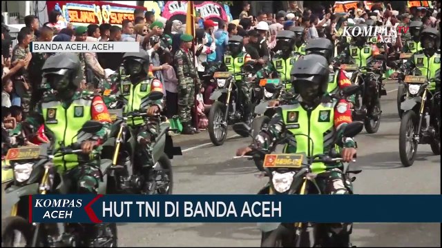 Atraksi Prajurit TNI Warnai HUT TNI ke 79 di Banda Aceh