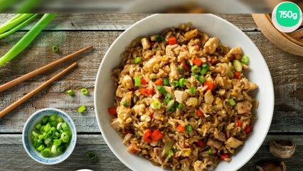Riz sauté au poulet au Cookeo