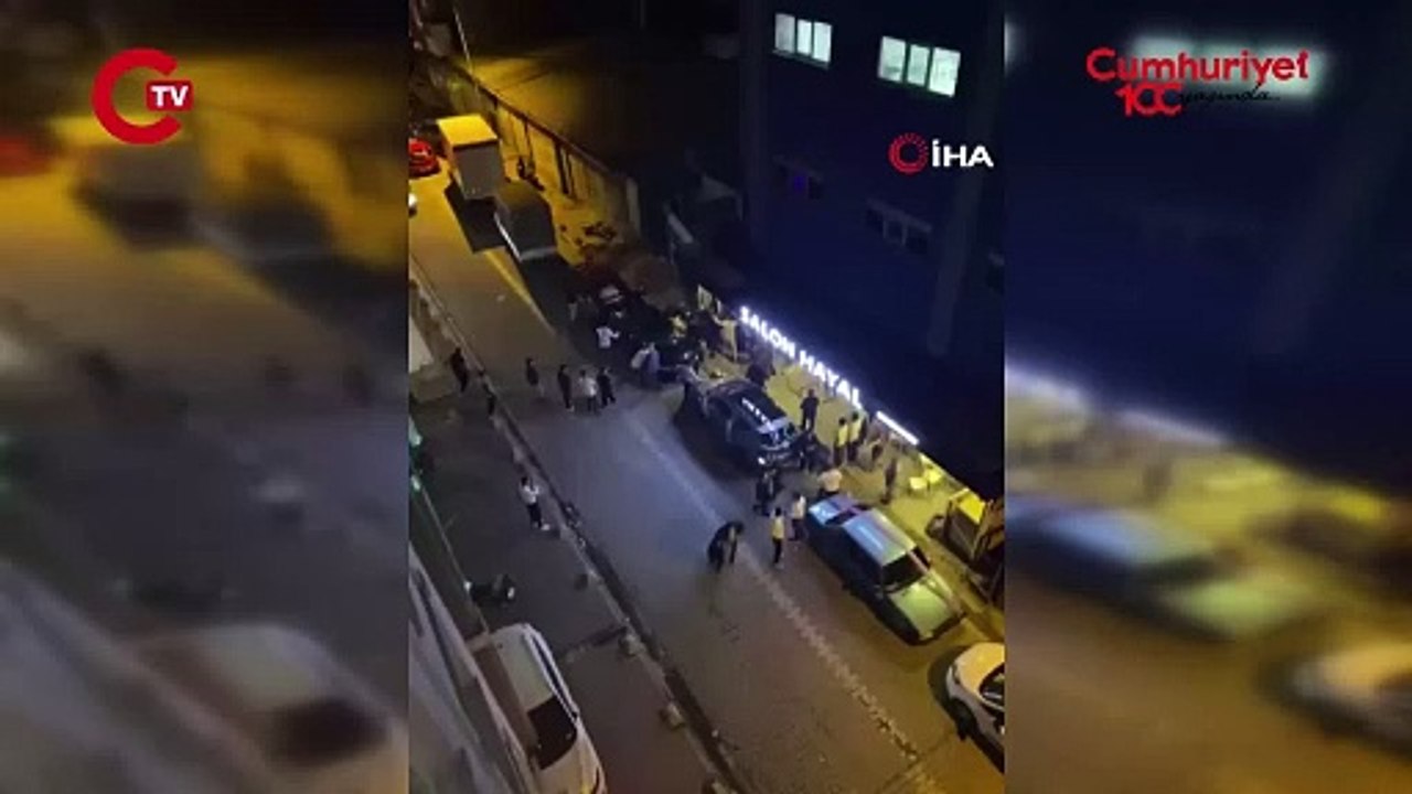 Esenyurt'ta düğünde kavga çıktı, sandalyeler havada uçuştu