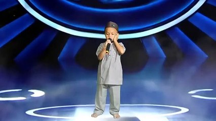 The child's  melodious  call to prayer with a golden voice