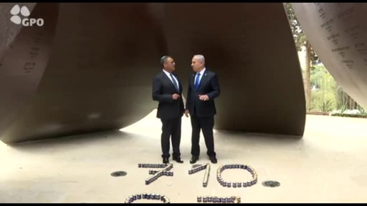 7 ottobre, Netanyahu al memoriale delle vittime a Gerusalemme