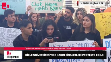 Dicle Üniversitesi öğrencileri kadın cinayetlerini protesto etti | Haber: Rojhat ABİ