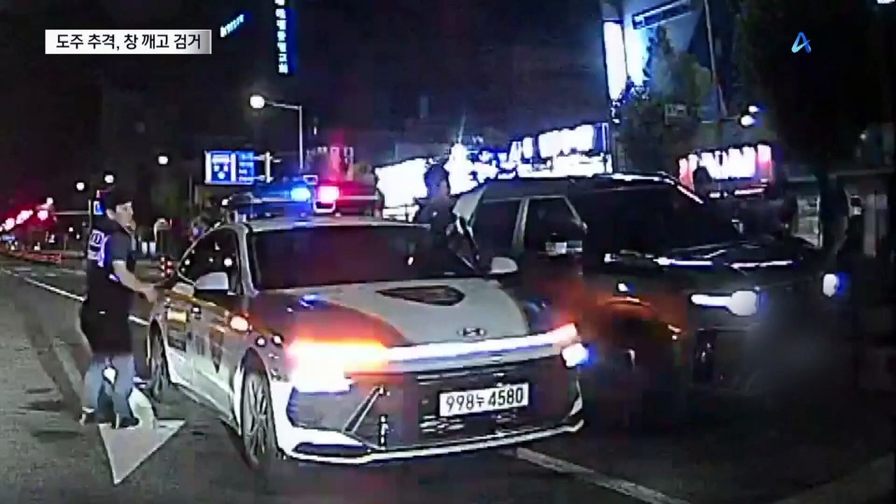 음주 측정 거부 도주…차창 깨고 체포