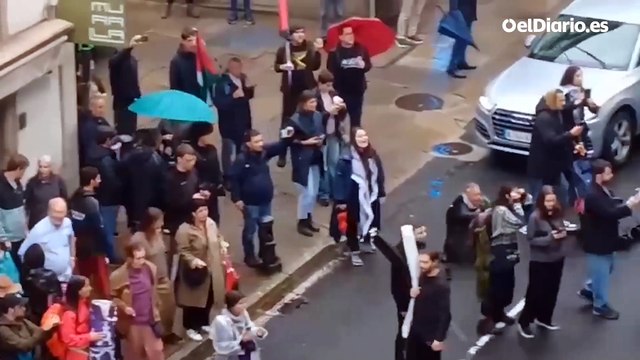Cargas policiales tras la manifestación por Palestina en Santiago de Compostela
