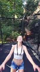 girls on trampolines