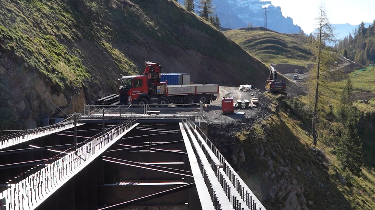 Passo Rolle, ecco il nuovo ponte sul torrente C...