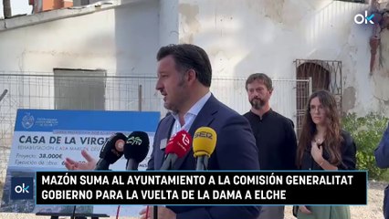 Mazón suma al Ayuntamiento a la comisión Generalitat-Gobierno para la vuelta de la Dama a Elche