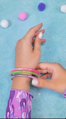 Comment faire des bracelets avec des paillettes flottantes #SlickSlimeSam #Filles #Shorts