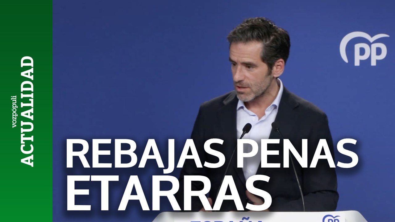 El PP reconoce el "error" de votar a favor de la reforma para recortar penas a 41 etarras